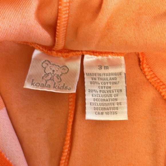 Koala Baby - Footed Velour Halloween bunting bag one piece. Size 3 months - Picture 3 of 4